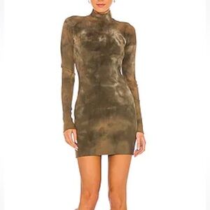 Cotton Citizen Ibiza Toffee  Ribbed Long Sleeve Dress